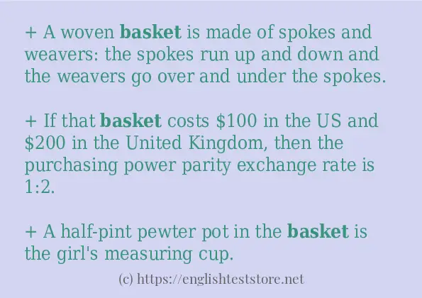 basket in-sentences