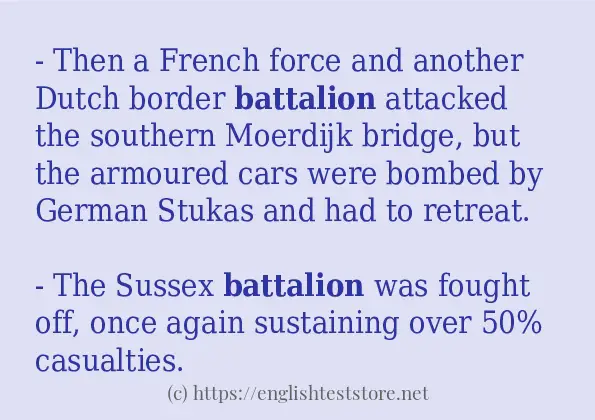 battalion in-sentences