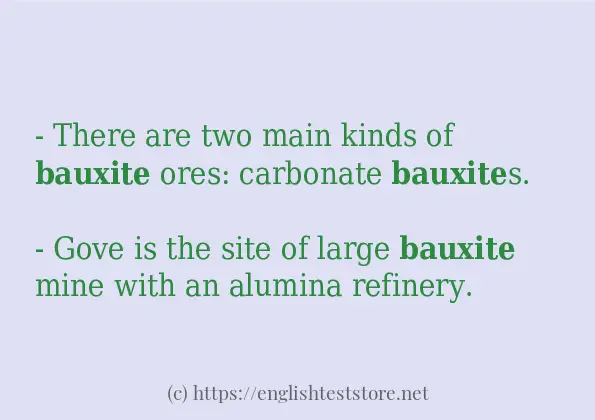 bauxite use in sentences
