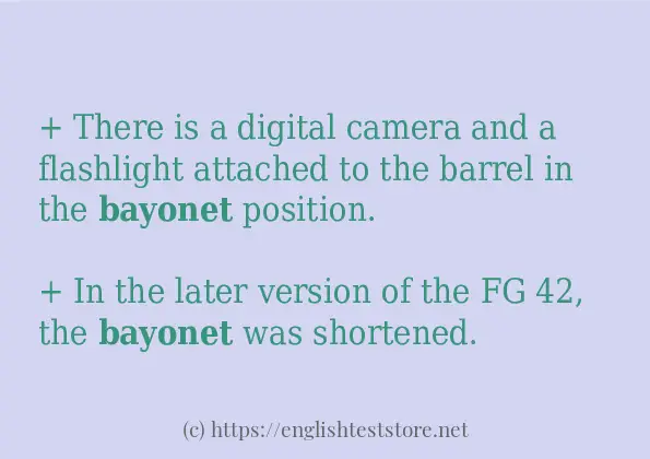 bayonet - example sentences