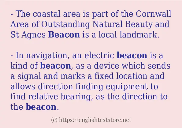 beacon - some sentence examples