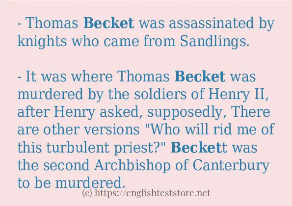 becket use in-sentences