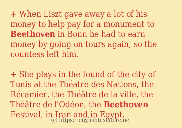 beethoven some example sentences