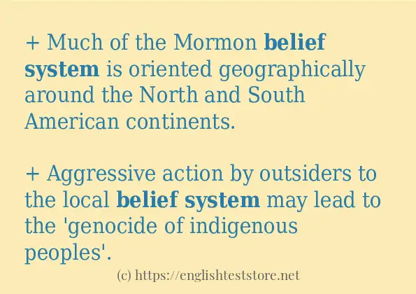 belief system use in-sentences