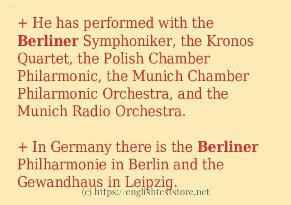 berliner some example sentences