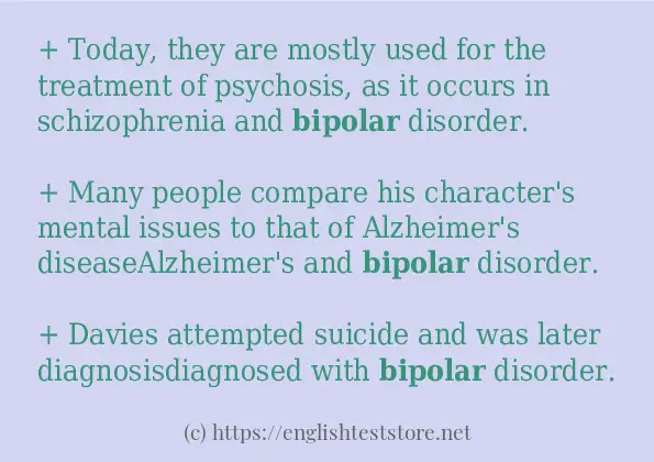 bipolar example in sentences