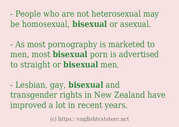 bisexual - example sentences