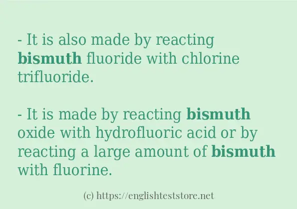 bismuth some ways to use
