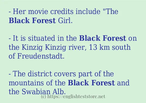 black forest some ways to use