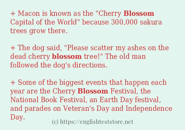 blossom use in-sentences