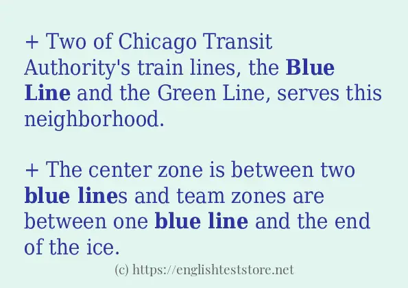 blue line in-sentences