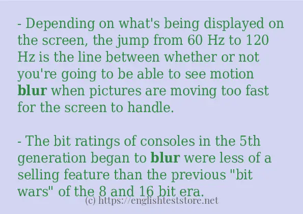 blur use in-sentences