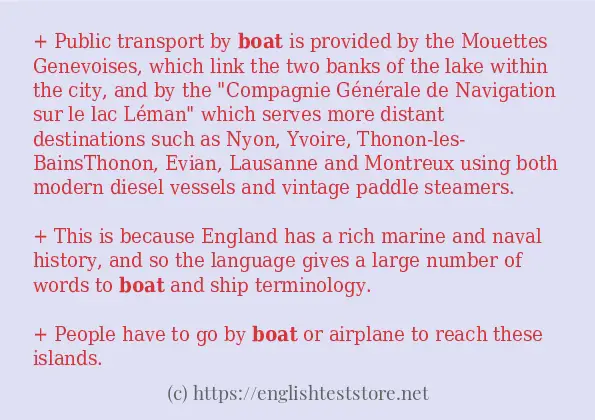 boat - sentence examples