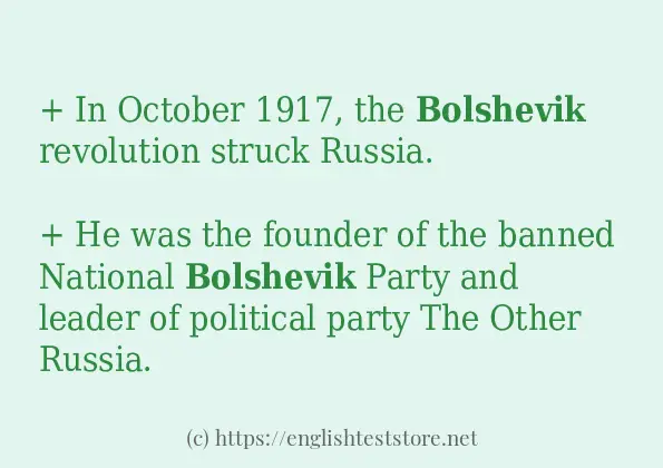 bolshevik in sentences?