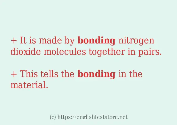 bonding example in sentences