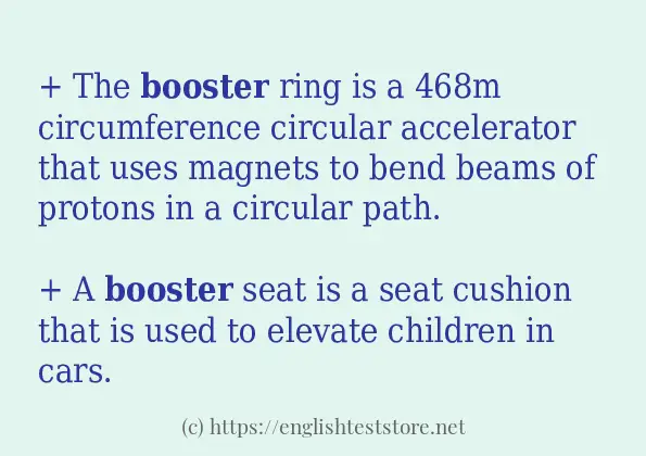 booster some example sentences