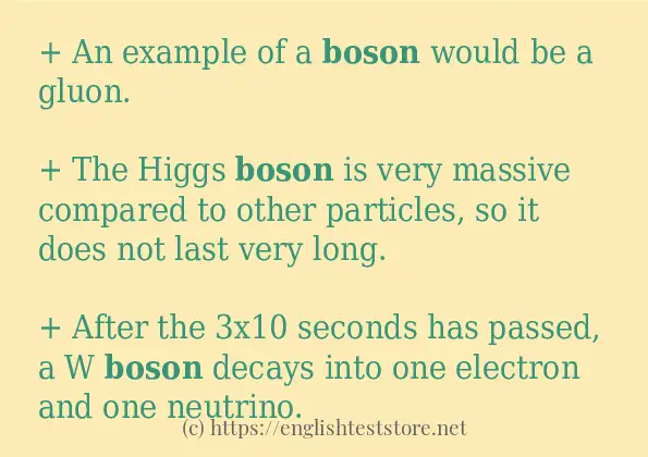 boson - example sentences