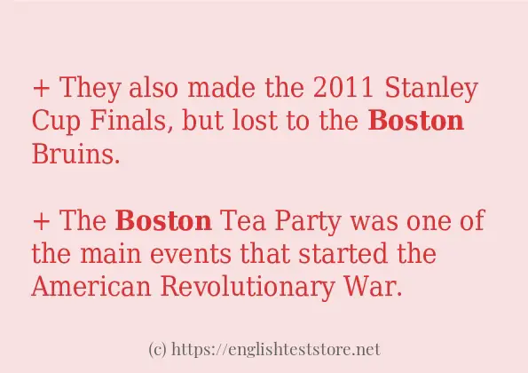 boston - example sentences boston - example sentences