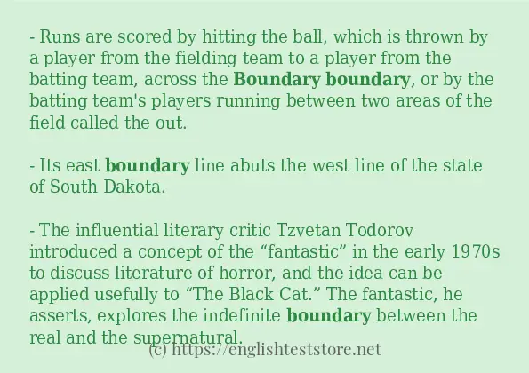 boundary use in-sentences