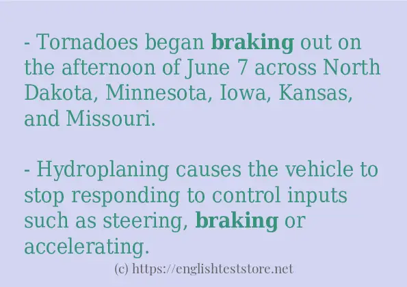 braking in-sentences