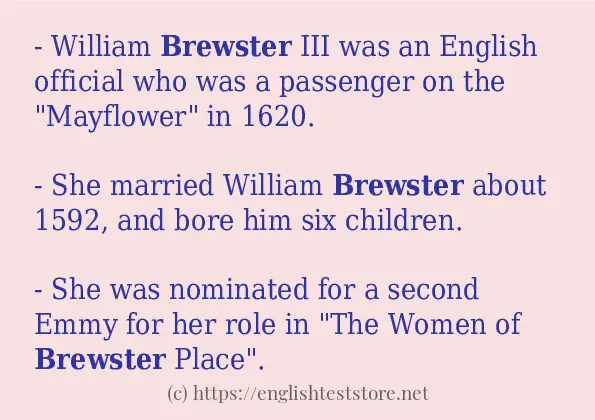 brewster use in sentences