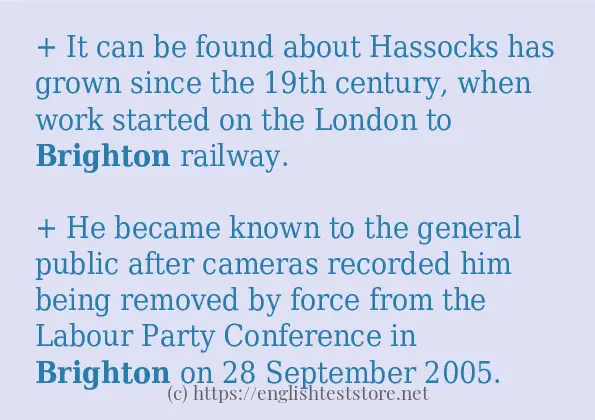brighton example in sentences
