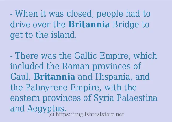 britannia - sentence examples