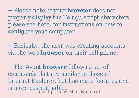 browser in sentences?