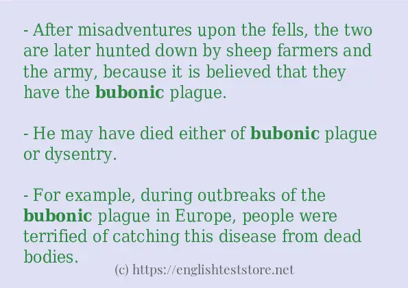 bubonic - example sentences