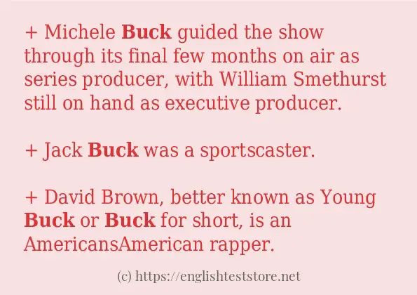 buck how to use in sentences