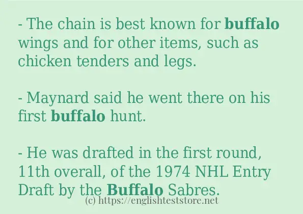 buffalo example in sentences