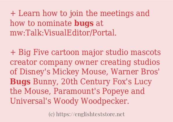 bugs use in-sentences