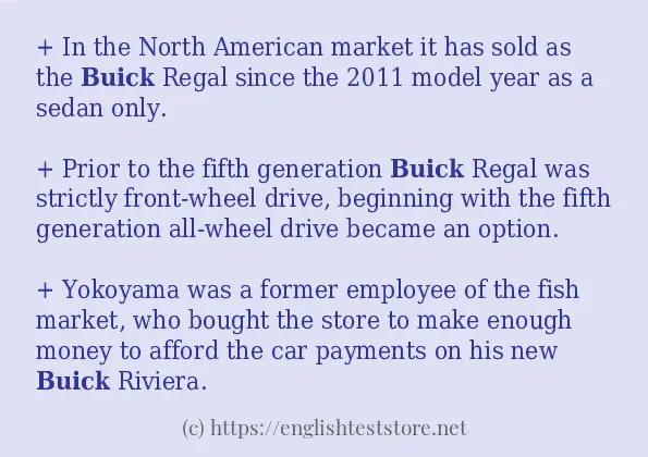buick how to use?