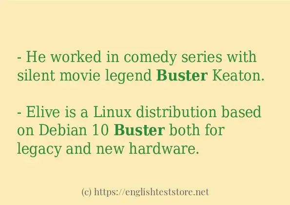 buster use in sentences