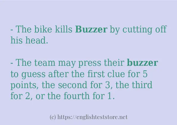 buzzer example in sentences