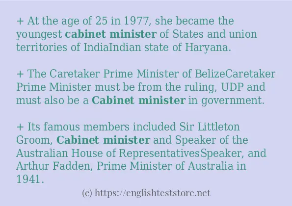 cabinet minister some ways to use