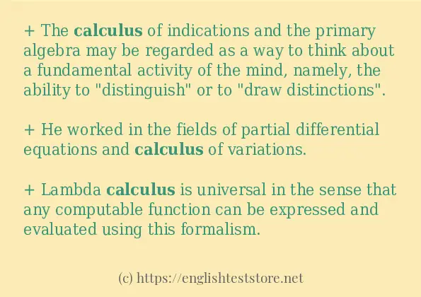 calculus in-sentences