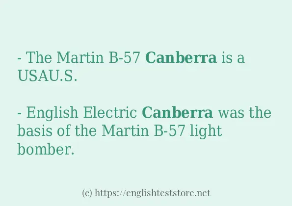 canberra use in-sentences