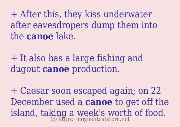 canoe in-sentences