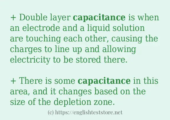 capacitance example in sentences