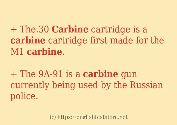 carbine some ways to use