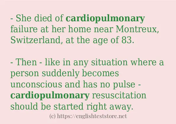 cardiopulmonary how to use in sentences
