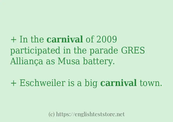 carnival some ways to use