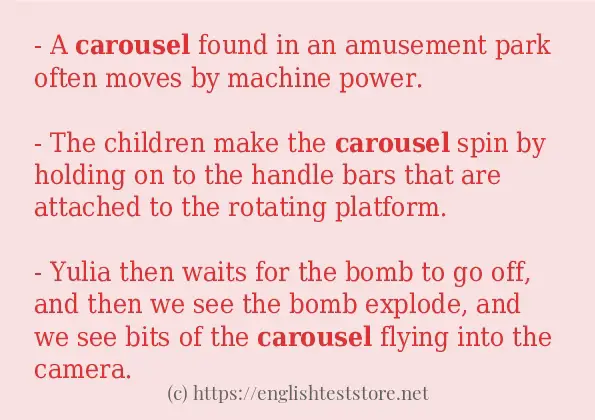 carousel - some sentence examples carousel - some sentence examples