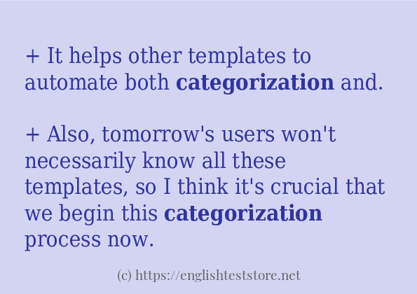  categorization Some Sentence Examples EnglishTestStore Blog