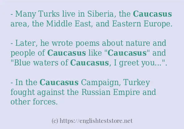 caucasus use in sentences caucasus use in sentences
