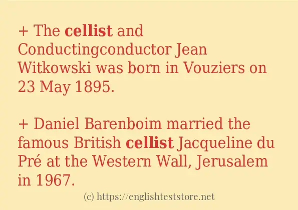 cellist use in sentences