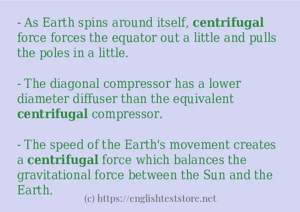 centrifugal - some sentence examples