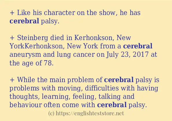 cerebral - example sentences