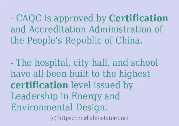 certification how to use?